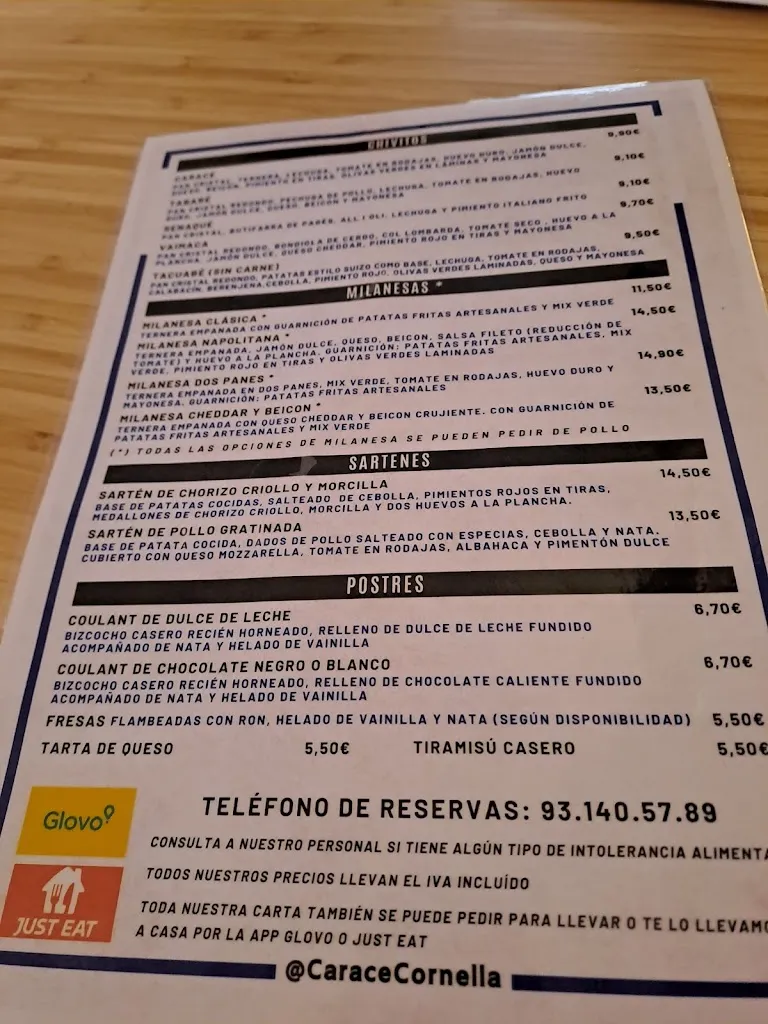 Menu_Restaurant Caracé_Cornellà de Llobregat_immagine_2