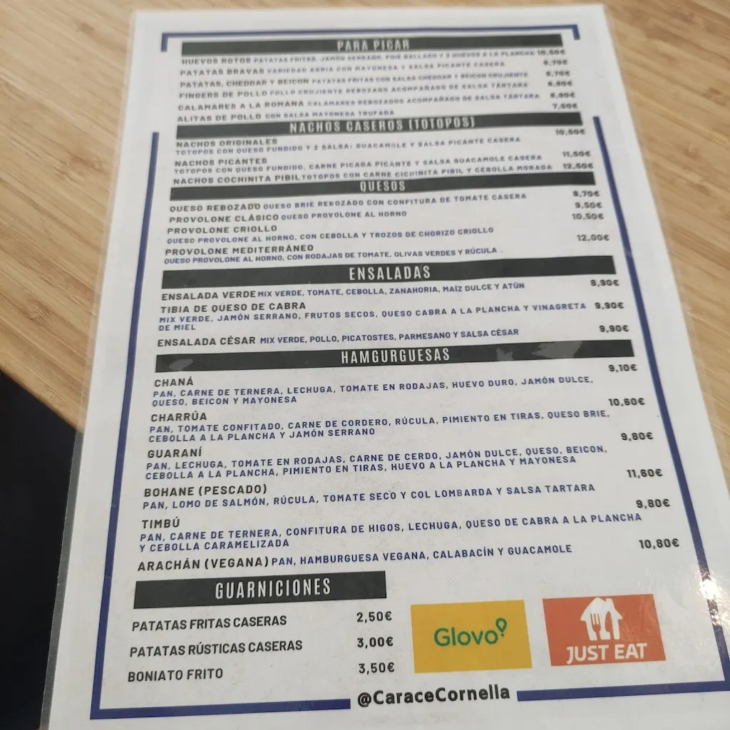 Menu_Restaurant Caracé_Cornellà de Llobregat_immagine_3