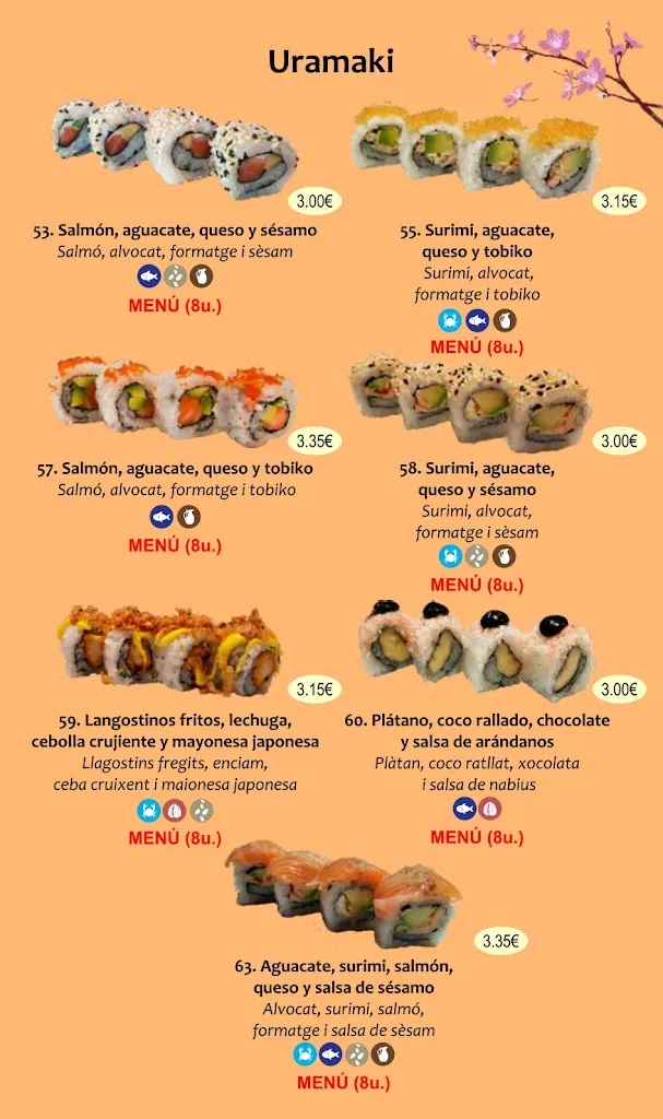 Menu_Restaurant Japonès Sakuraya Cornellà_Cornellà de Llobregat_immagine_2