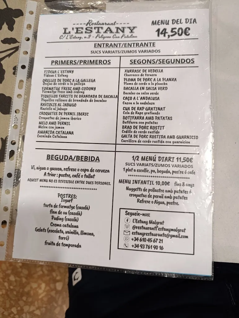 Menu_L'Estany_Estany L_image_1