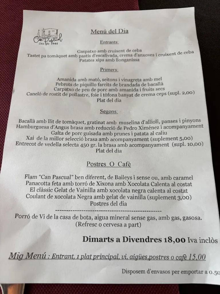 Menu_Restaurant Can Pascual_Folgueroles_image_1