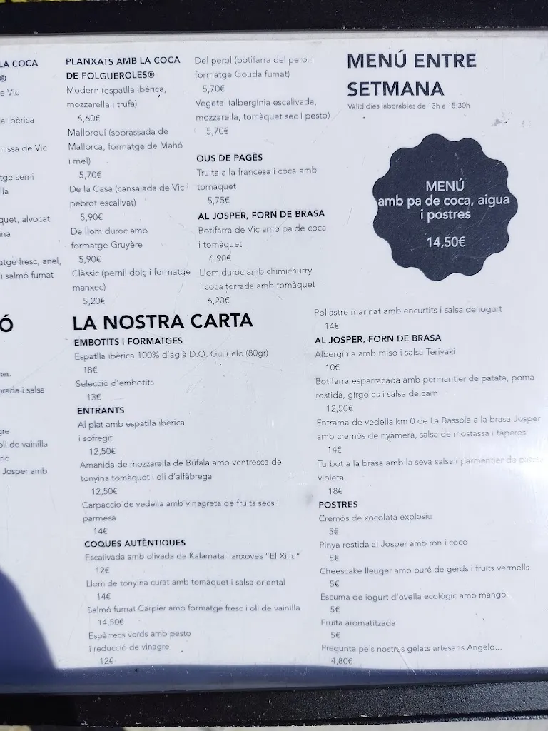 Menu_La Coca de Folgueroles: Botiga & Restaurant & Obrador_Folgueroles_image_4