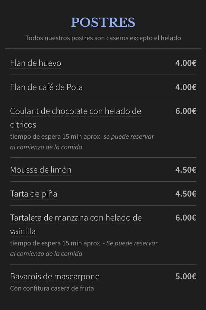 Menu_Casa Peto Outes_Outes_image_3