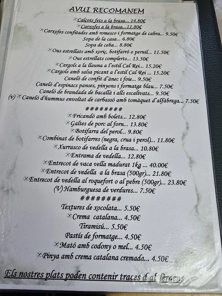 Menu_Cal Rei_Fogars de Montclús_image_1