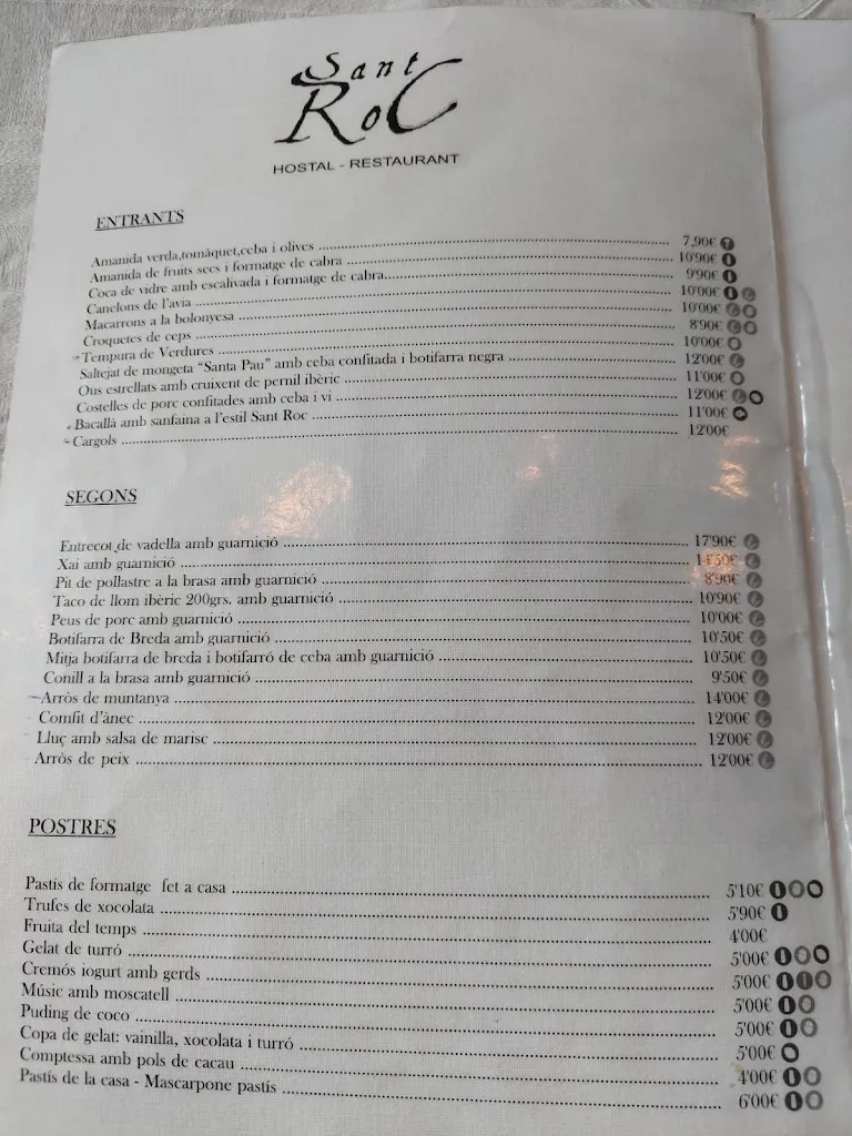 Menu_Hostal Restaurant Sant Roc Montseny_Fogars de Montclús_image_1