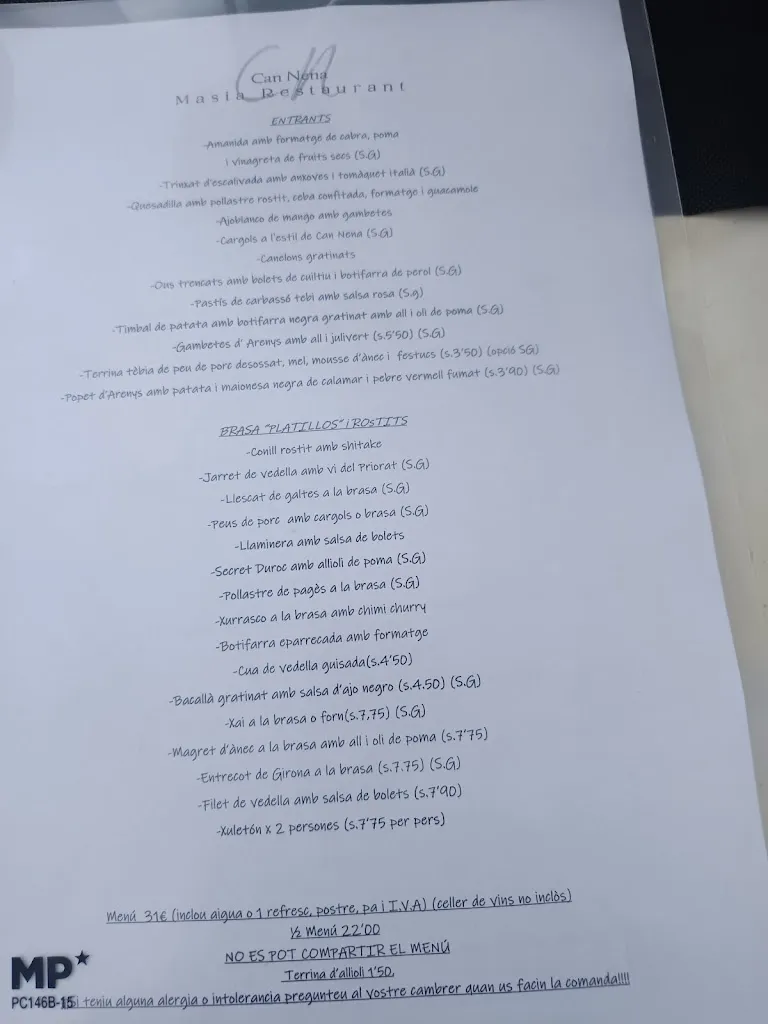 Menu_Restaurant Masia Can Nena_Fogars de Montclús_image_1