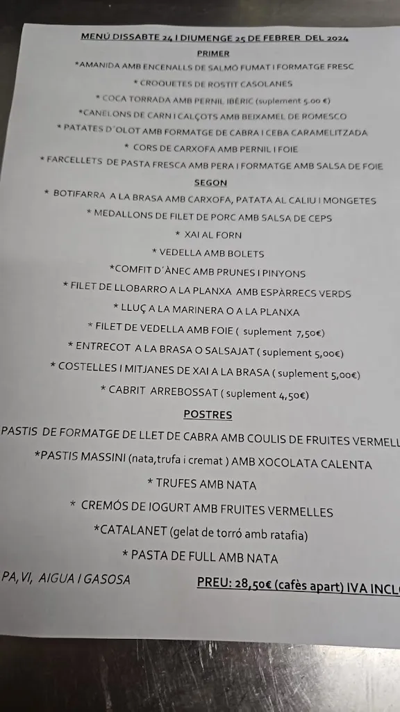 Menu_Restaurant Can Nofre_Fogars de Montclús_image_2