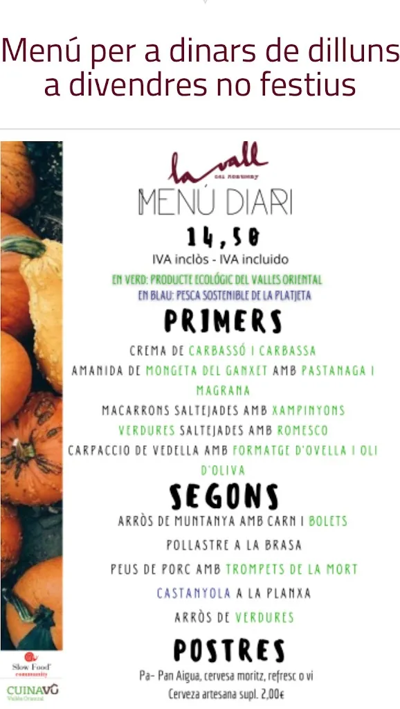 Menu_La Vall del Montseny_Fogars de Montclús_immagine_3