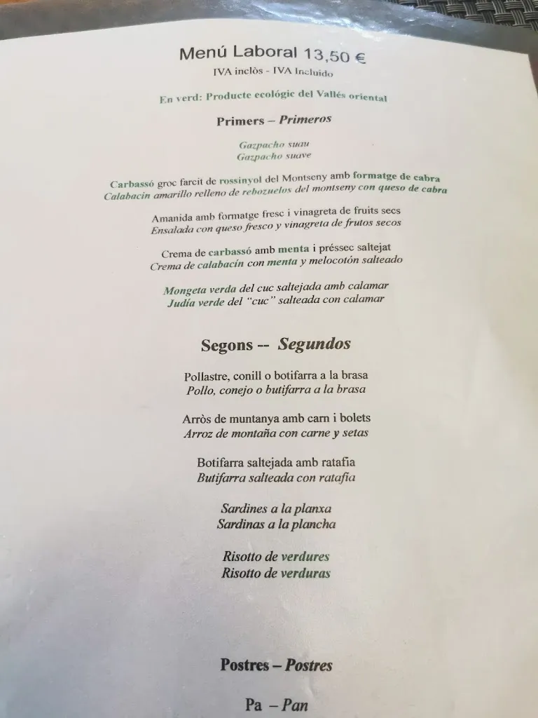 Menu_La Vall del Montseny_Fogars de Montclús_immagine_4