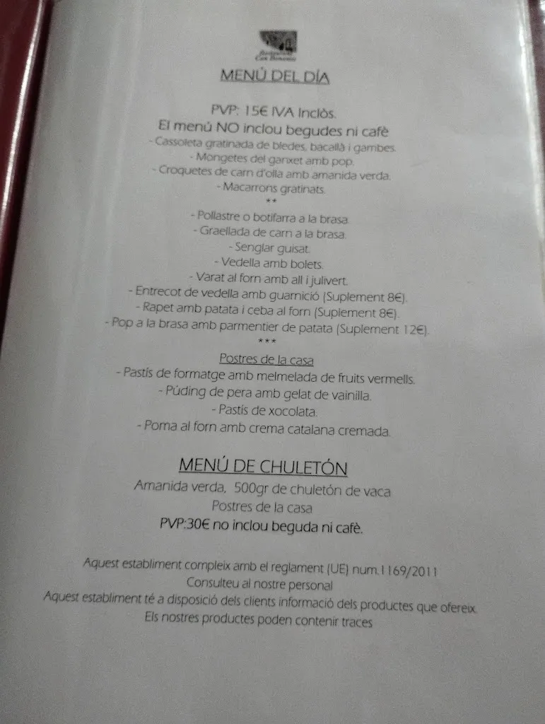 Menu_Restaurant Can Bonamic_Fogars de Montclús_image_4