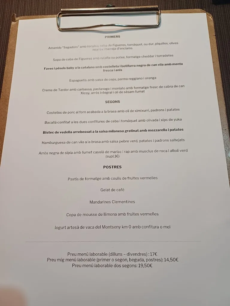 Menu_La Granja de Sant Esteve SL_Fogars de Montclús_image_1