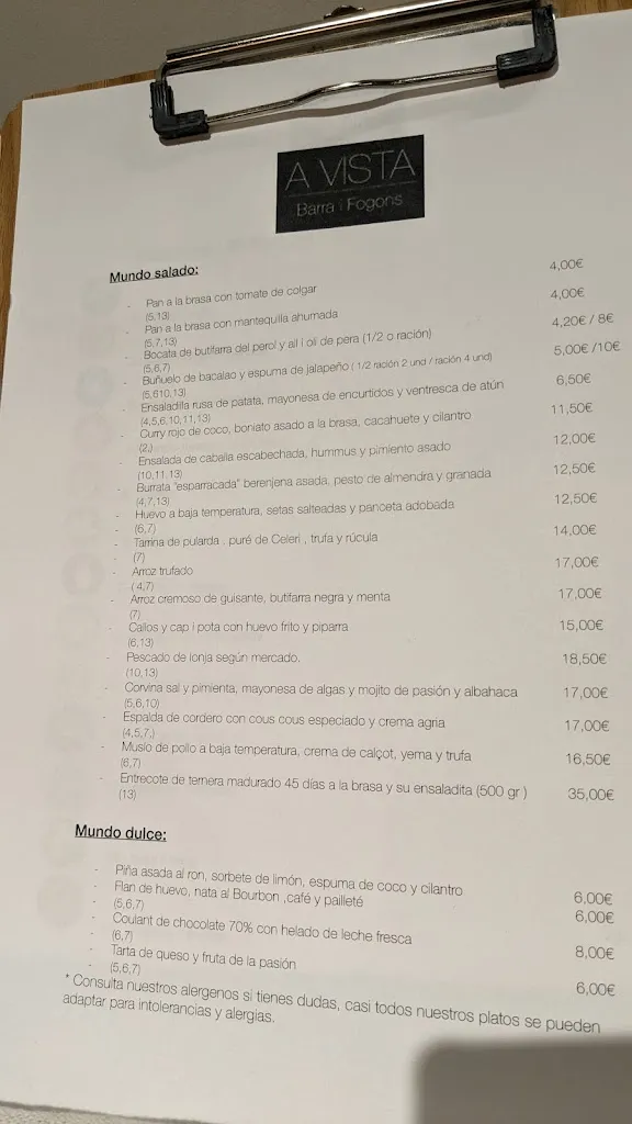 Menu_Restaurant A Vista_Esplugues de Llobregat_image_3