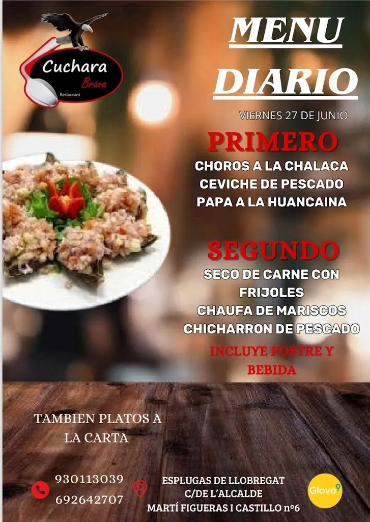 Menu_Restaurant peruà Cullera Brava_Esplugues de Llobregat_image_1