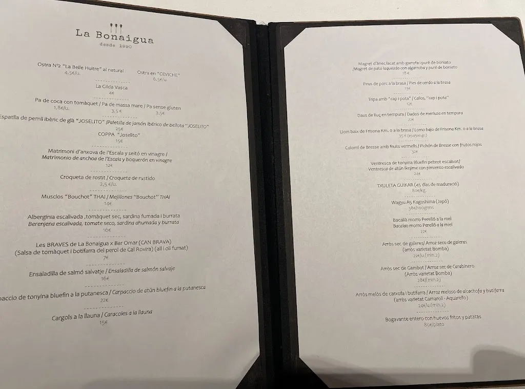 Restaurant La Bonaigua_Esplugues de Llobregat_menu_image_1