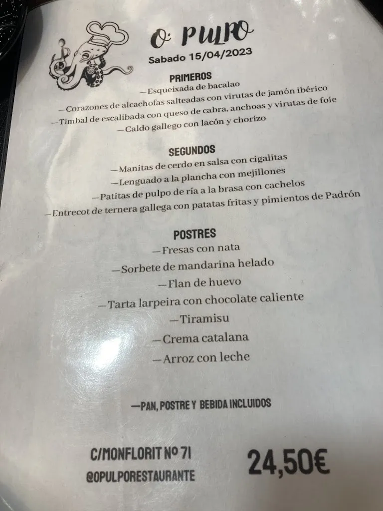 Menu_O'Pulpo Bar Restaurante_Gavà_image_4