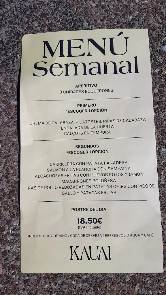 Menu_Kauai Gavà Mar_Gavà_image_2