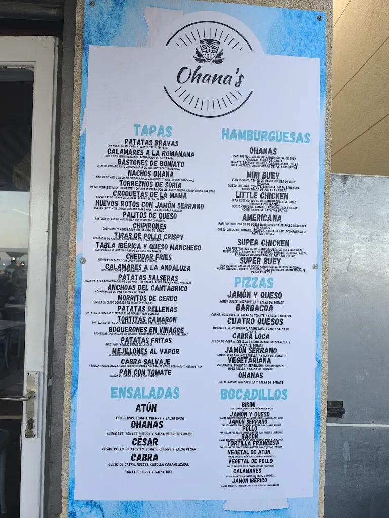 Menu_Ohana's bar restaurant_Cubelles_immagine_1