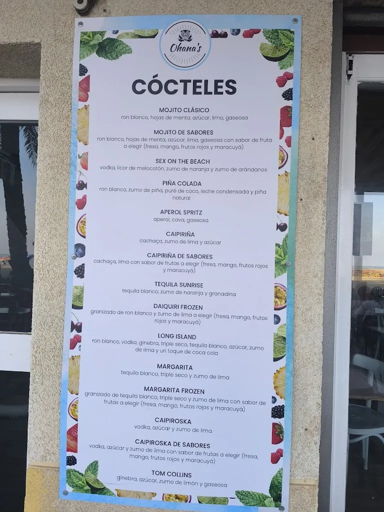 Menu_Ohana's bar restaurant_Cubelles_immagine_2