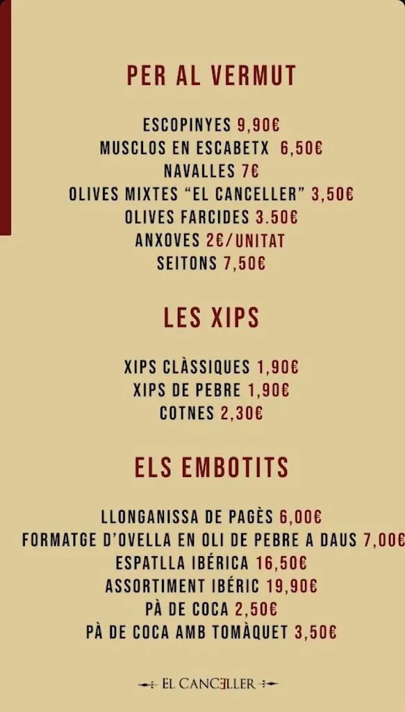 Menu_Restaurant El Canceller Cubelles_Cubelles_image_2