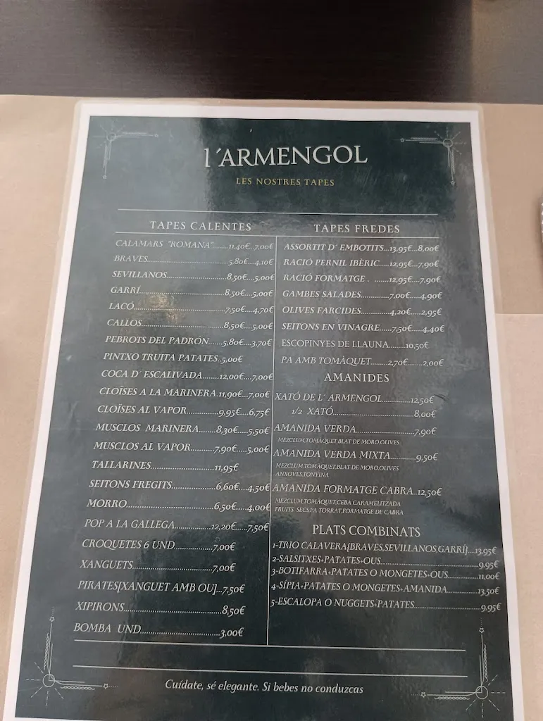 Menu_Restaurant l’Armengol_Cubelles_image_3