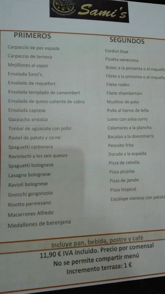 Menu_Restaurant Sami'S_Cubelles_image_1