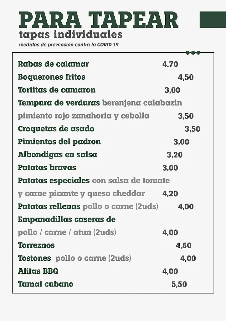 Menu_HABANA CAFÈ CUBELLES_Cubelles_immagine_2