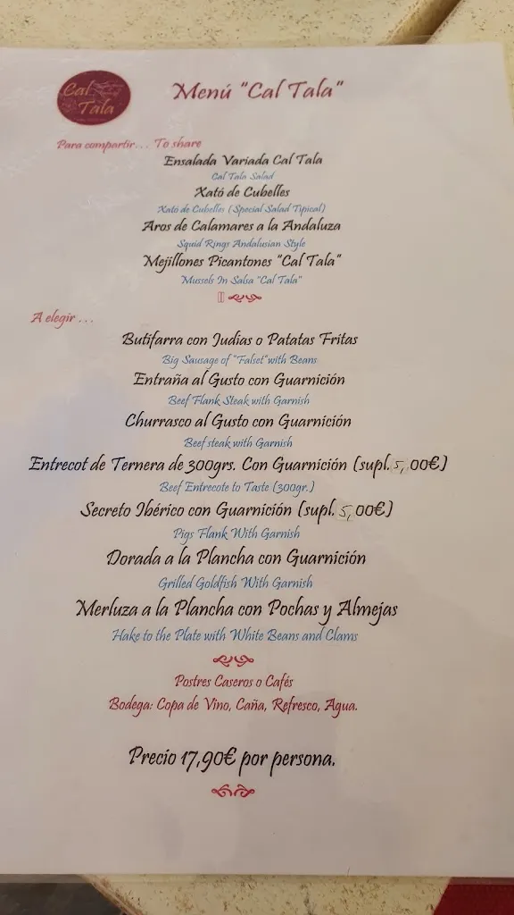 Menu_Cal Tala Arroceria Braseria_Cubelles_image_4