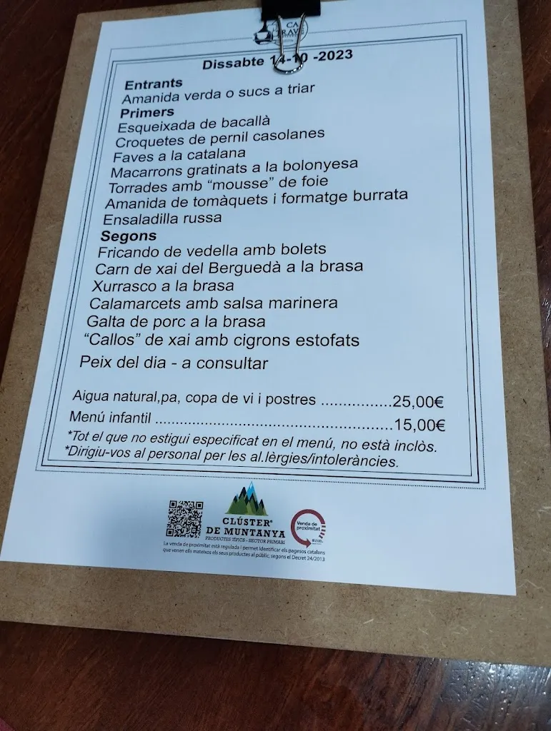 Menu_Restaurant La Taska_Gironella_immagine_2