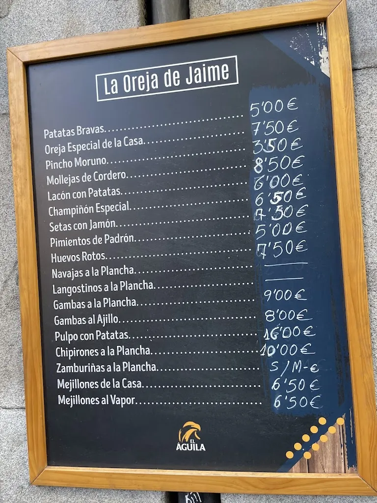 Menu_La Oreja De Jaime_Padrón_image_1