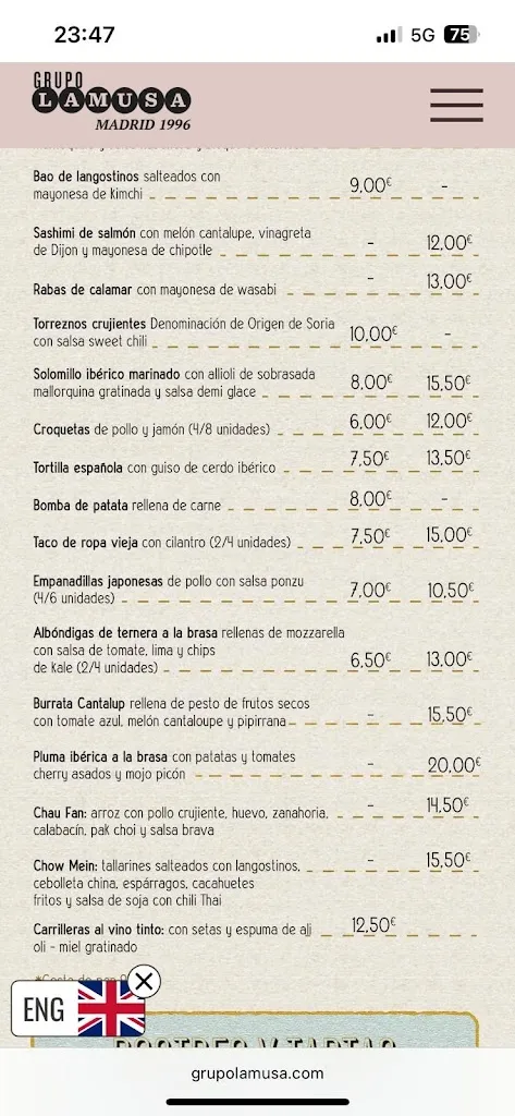 Menu_La Musa Latina_Hospitalet de Llobregat L_image_1