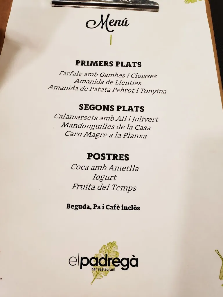 Menu_Pedregà Restaurant_Franqueses del Vallès Les_image_2