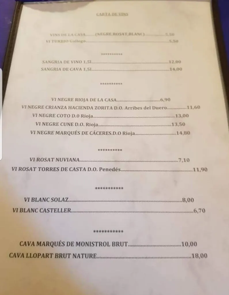 Menü_Les Quatre Llunes_Franqueses del Vallès Les_Bild_2