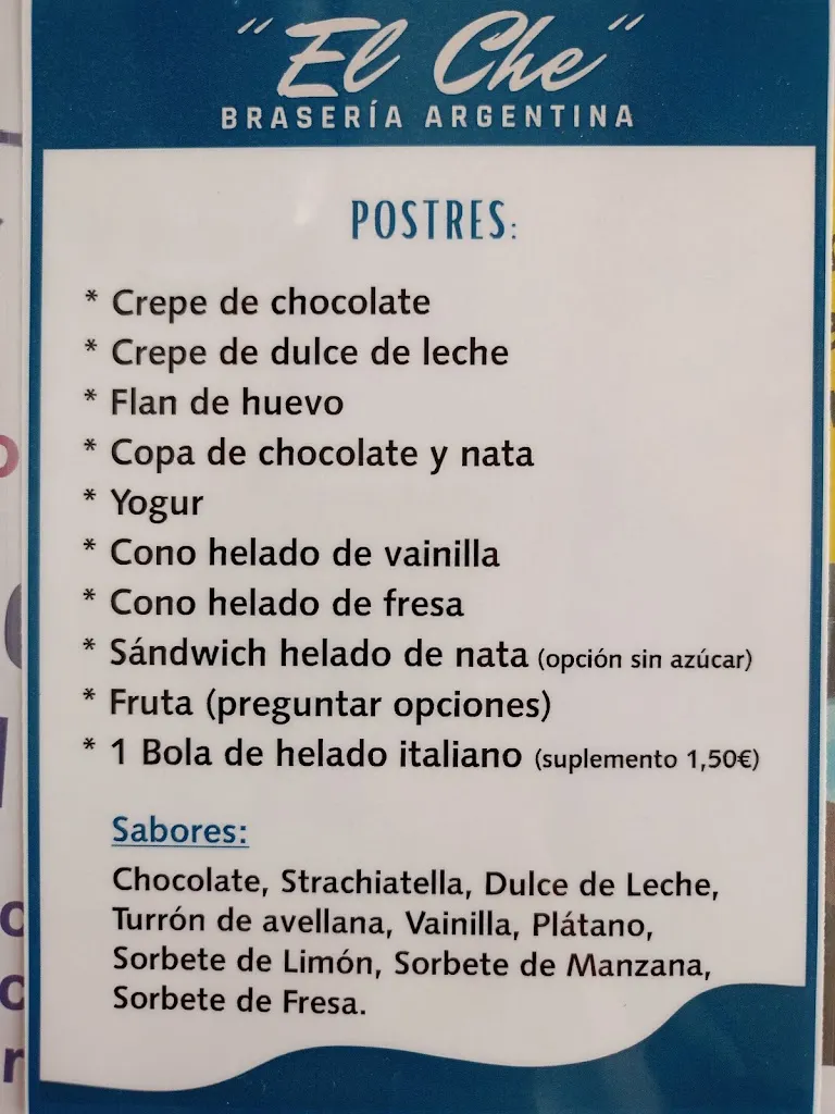 Menu_Braseria Argentina «El Che»_Franqueses del Vallès Les_image_3