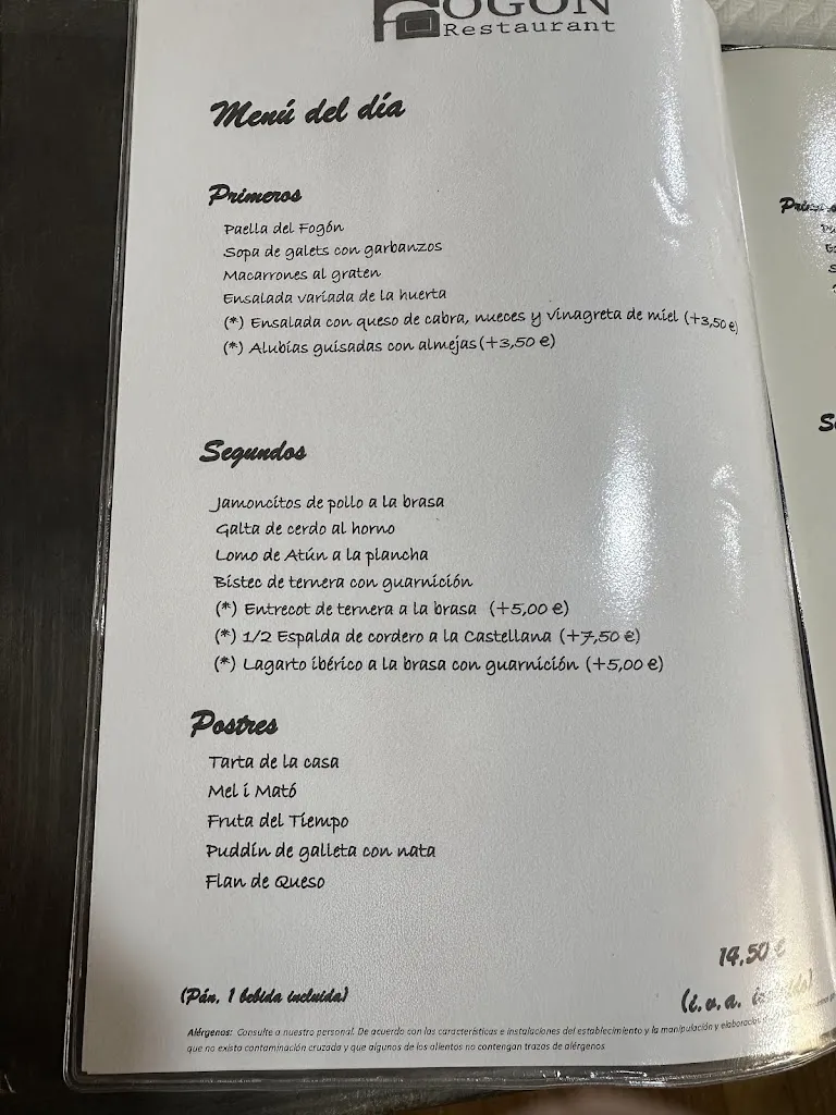 Menu_Restaurant El Fogón_Franqueses del Vallès Les_image_4