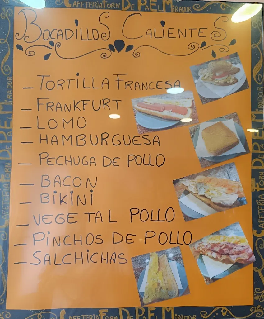 Menu_El Mirador · Cafeteria Forn de Pa_Franqueses del Vallès Les_image_1