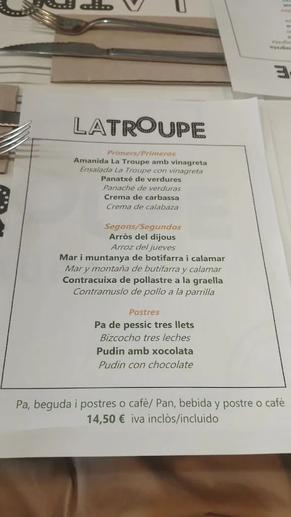Menu_Latroupe Restaurant_Llagosta La_immagine_3