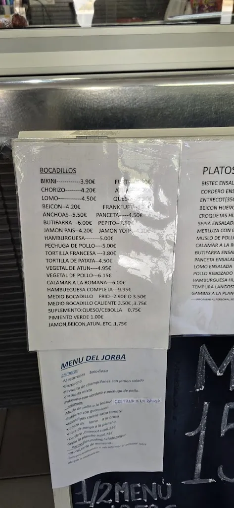 Menu_Jorba Cafeteria Bar Restaurant_Jorba_immagine_1