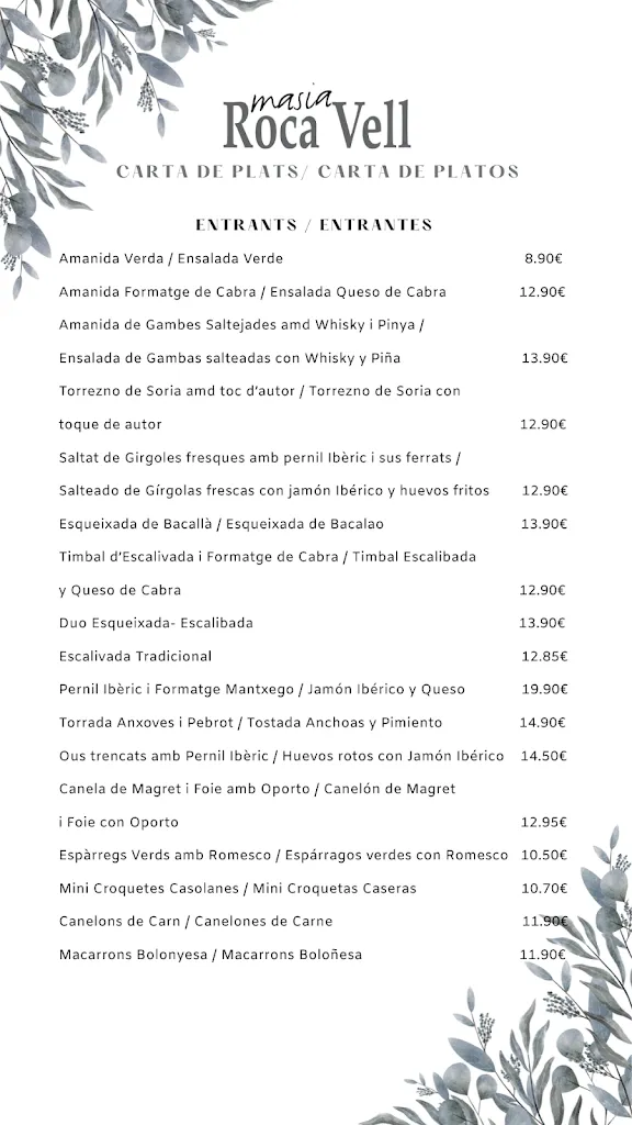 Menu_Restaurant Roca Vell_Lliçà dAmunt_image_1