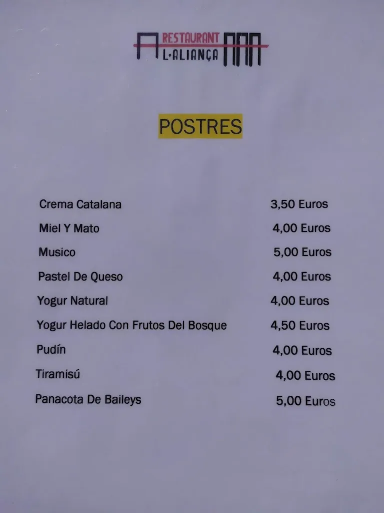Menu_Bar restaurant L’ Aliança_Lliçà dAmunt_immagine_1