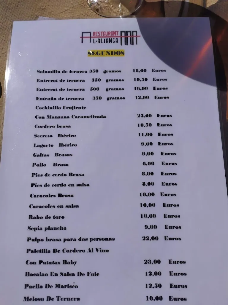 Menu_Bar restaurant L’ Aliança_Lliçà dAmunt_immagine_2