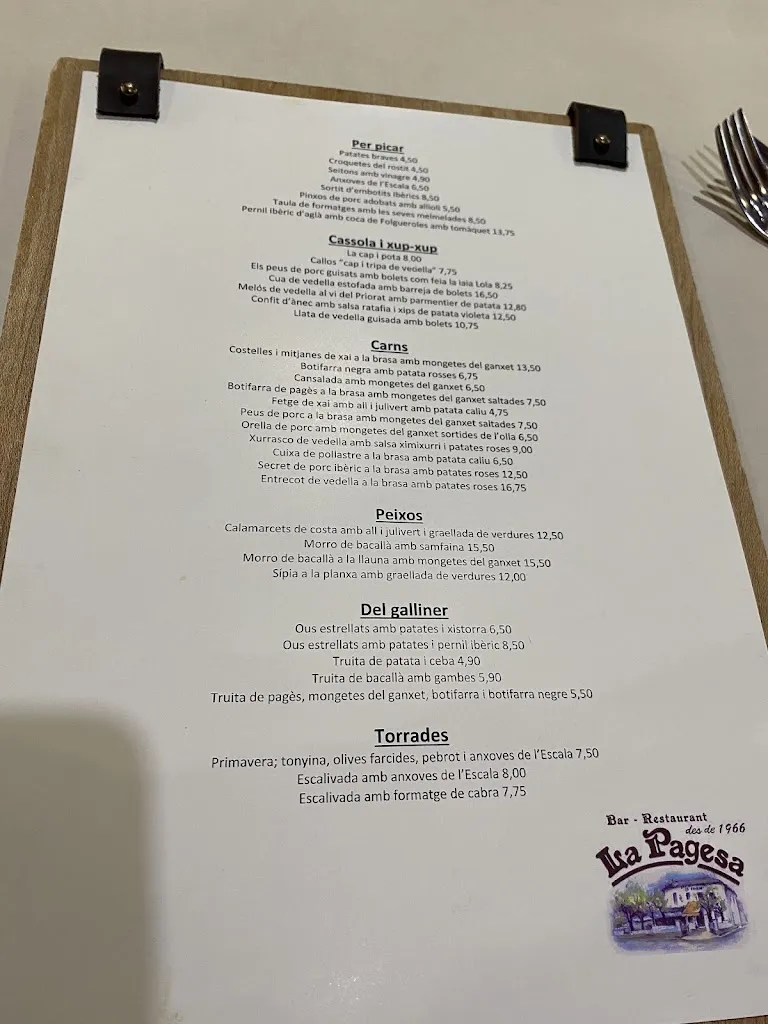 Menu_Restaurant La Pagesa_Lliçà de Vall_image_4