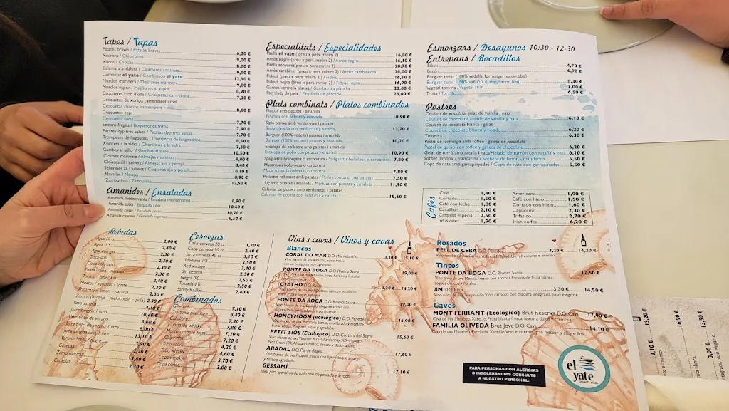 Menü_El Yate_Malgrat de Mar_Bild_1