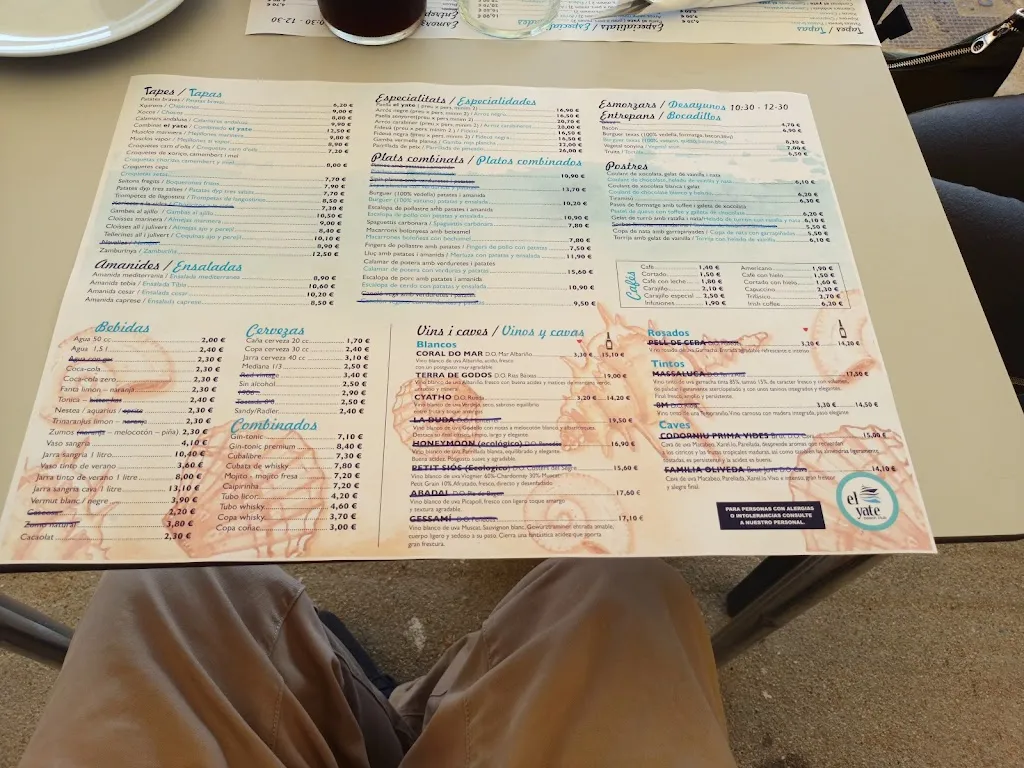 Menü_El Yate_Malgrat de Mar_Bild_2