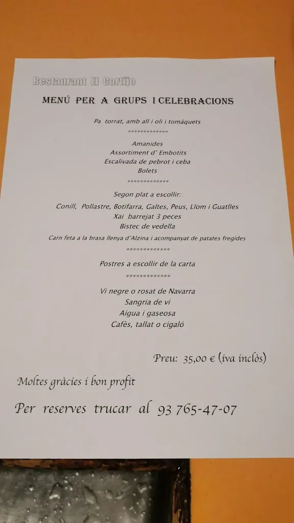 Menu_Restaurant El Cortijo_Malgrat de Mar_image_1