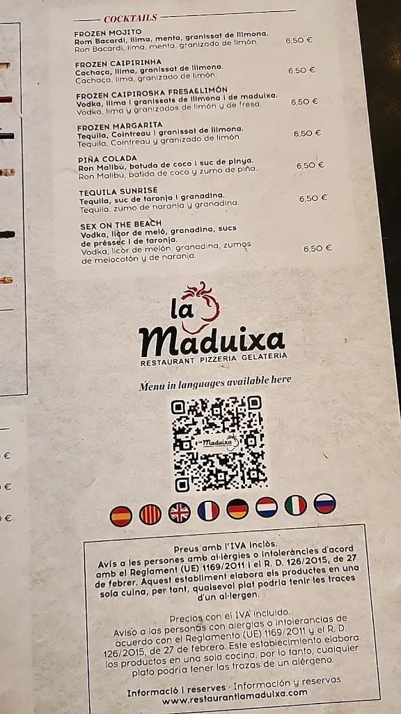 Menu_Restaurant Pizzeria La Maduixa_Malgrat de Mar_image_3