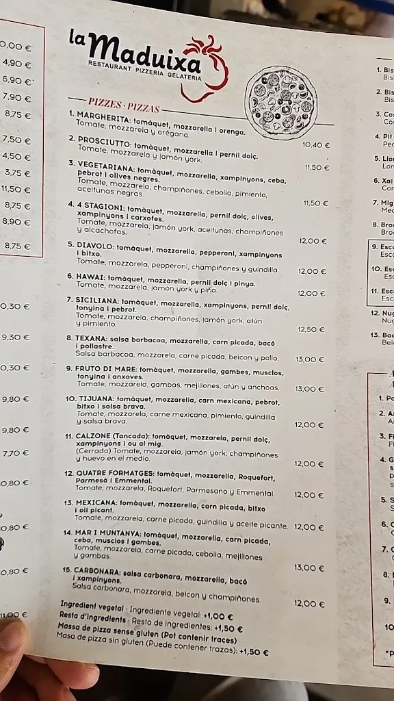 Menu_Restaurant Pizzeria La Maduixa_Malgrat de Mar_image_4