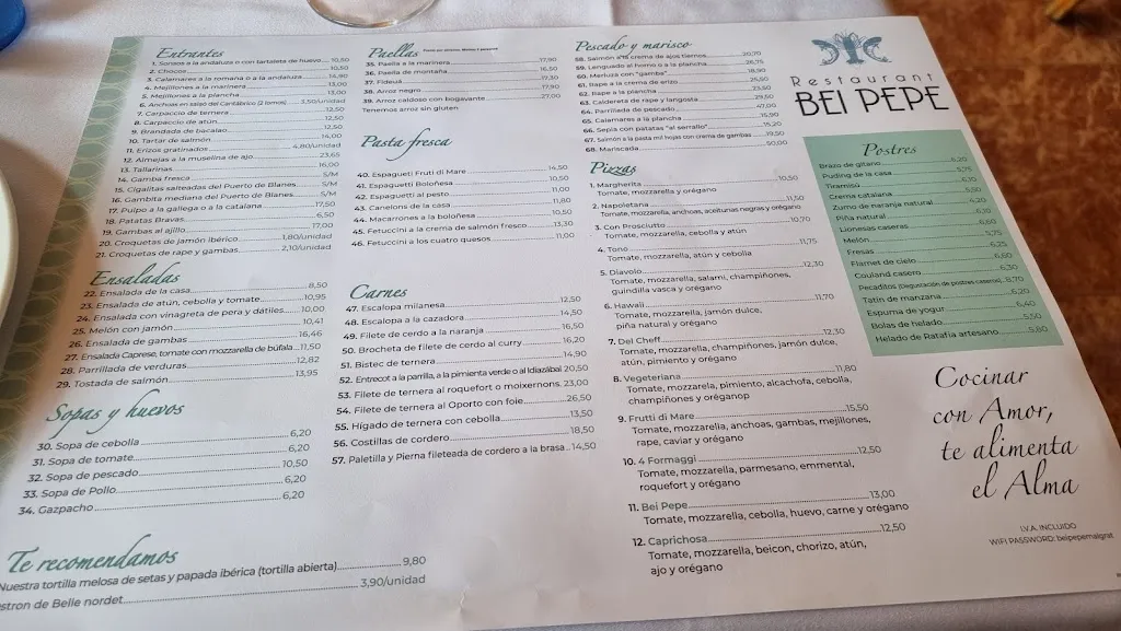 Menu_Restaurant Bei Pepe_Malgrat de Mar_image_1