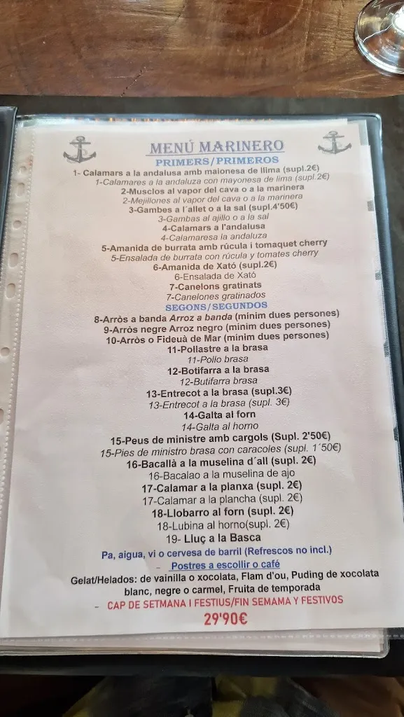 Menu_Restaurant Can Brasa N - II_Malgrat de Mar_image_1