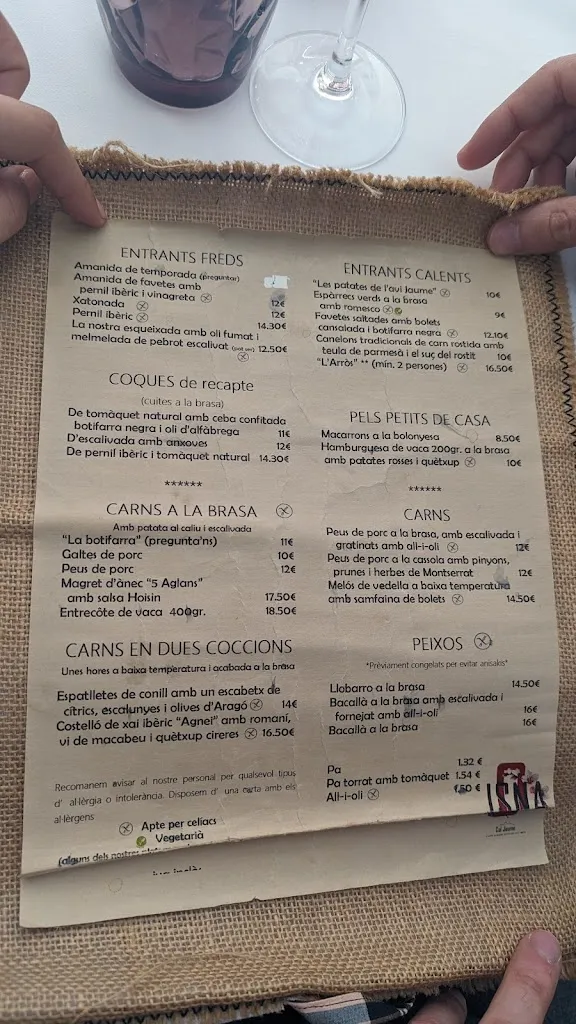 Menu_Restaurant Cal Jaume_Marganell_image_4
