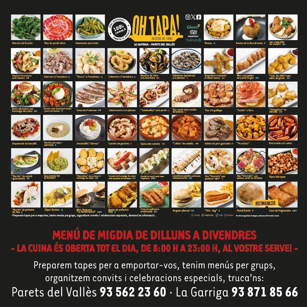 Menu_Oh Tapa!_Garriga La_image_3